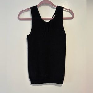 Black knit tank top